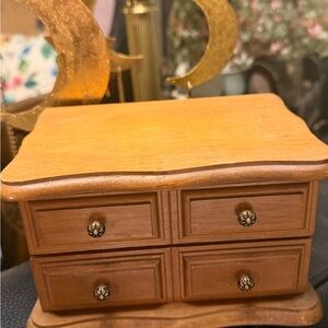 Vintage Avon Wooden Storage Box with Drawers 1978